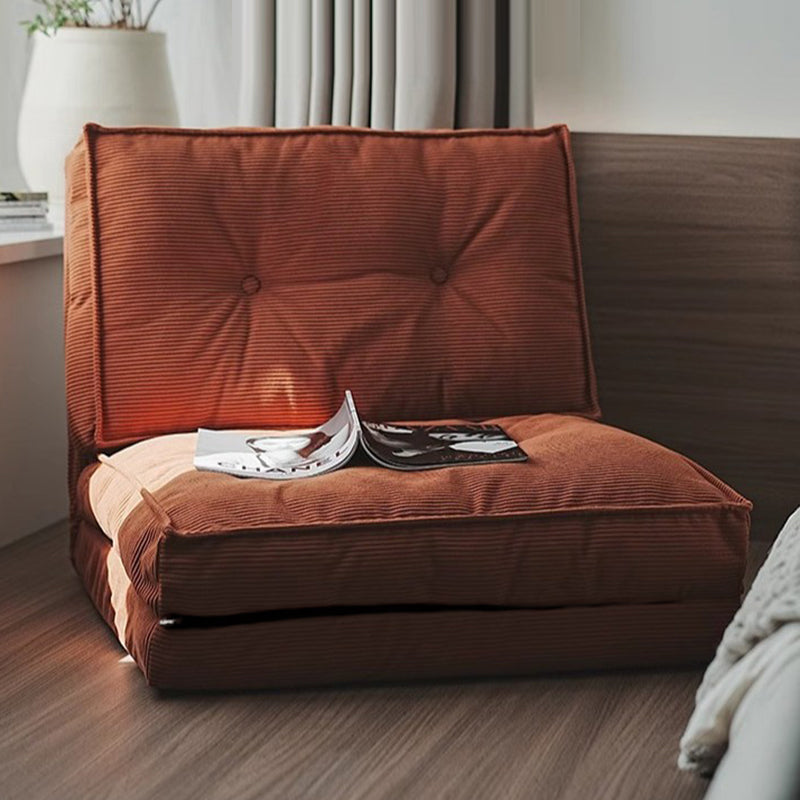 Modern Scandinavian Corduroy & Cotton Foldable Sofa with Backrest – Stylish Lounge Couch for Living Room & Bedroom
