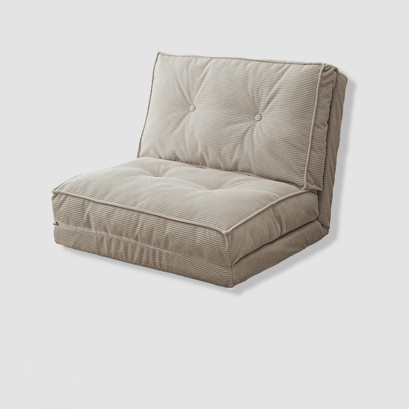 Modern Scandinavian Corduroy & Cotton Foldable Sofa with Backrest – Stylish Lounge Couch for Living Room & Bedroom