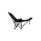 Moon Foldable Camping Recliner with Footrest & Backrest – Modern Minimalist Fabric & Carbon Steel for Outdoor Patio