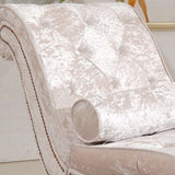 Luxurious European-Style Velvet and Leather Curved Chaise Lounge Recliner with Wooden Frame and Backrest – Perfect for Living Room or Bedroom