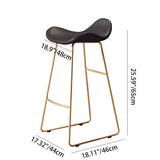Modern Scandinavian PU Leather & Iron Triangle Bar Stool with Backrest and Footrest for Kitchen & Bar