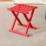 Contemporary Industrial Square Foldable Stool - Low-Profile, Portable PP/TPE Camping Chair for Outdoor and Living Room