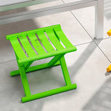 Contemporary Industrial Square Foldable Stool - Low-Profile, Portable PP/TPE Camping Chair for Outdoor and Living Room
