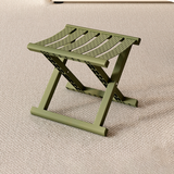 Contemporary Industrial Square Foldable Stool - Low-Profile, Portable PP/TPE Camping Chair for Outdoor and Living Room
