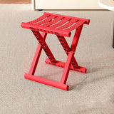 Contemporary Industrial Square Foldable Stool - Low-Profile, Portable PP/TPE Camping Chair for Outdoor and Living Room
