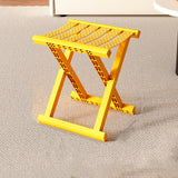 Contemporary Industrial Square Foldable Stool - Low-Profile, Portable PP/TPE Camping Chair for Outdoor and Living Room