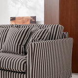 Birch-Frame Removable-Cover Sofa - Elegant French-Style 3/4-Seater Living Room Accent Chair