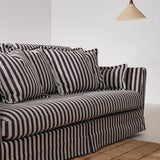 Birch-Frame Removable-Cover Sofa - Elegant French-Style 3/4-Seater Living Room Accent Chair