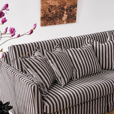 Birch-Frame Removable-Cover Sofa - Elegant French-Style 3/4-Seater Living Room Accent Chair