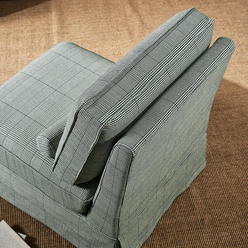 Durable, Easy-Clean Cover Accent Chair with Birch Wood Frame — Retro Fabric for Living Room or Study