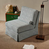 Durable, Easy-Clean Cover Accent Chair with Birch Wood Frame — Retro Fabric for Living Room or Study