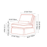 Durable, Easy-Clean Cover Accent Chair with Birch Wood Frame — Retro Fabric for Living Room or Study
