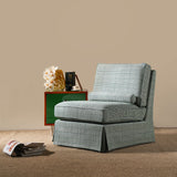 Durable, Easy-Clean Cover Accent Chair with Birch Wood Frame — Retro Fabric for Living Room or Study