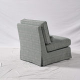 Durable, Easy-Clean Cover Accent Chair with Birch Wood Frame — Retro Fabric for Living Room or Study