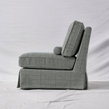Durable, Easy-Clean Cover Accent Chair with Birch Wood Frame — Retro Fabric for Living Room or Study