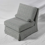 Durable, Easy-Clean Cover Accent Chair with Birch Wood Frame — Retro Fabric for Living Room or Study