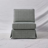 Durable, Easy-Clean Cover Accent Chair with Birch Wood Frame — Retro Fabric for Living Room or Study