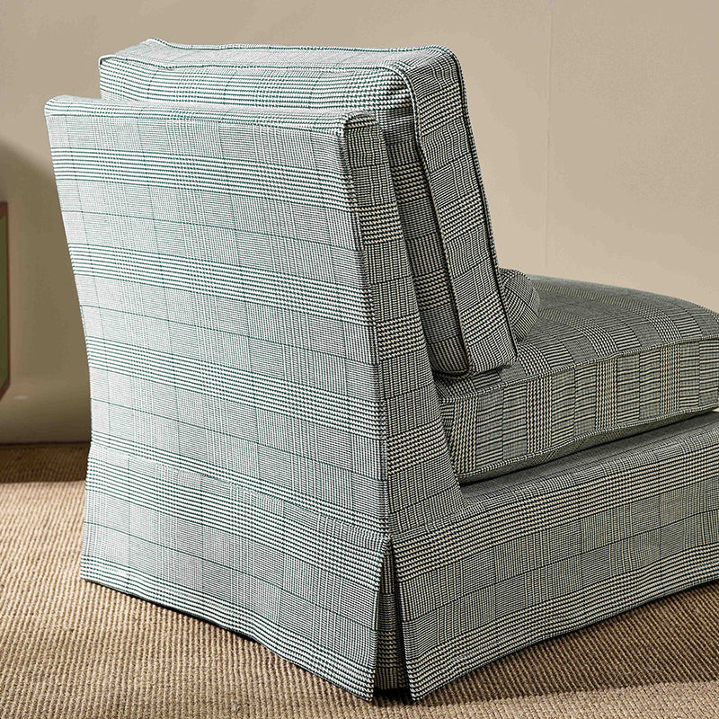 Durable, Easy-Clean Cover Accent Chair with Birch Wood Frame — Retro Fabric for Living Room or Study