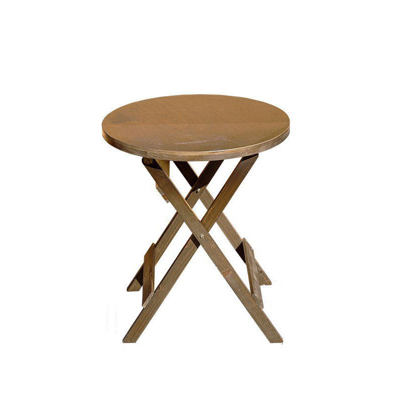 Traditional Farmhouse Outdoor Coffee Table – Foldable Solid Wood & Plywood, 1-Tier, Round-Rectangular, For Outdoor Use
