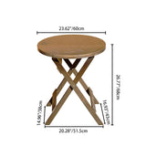 Traditional Farmhouse Outdoor Coffee Table – Foldable Solid Wood & Plywood, 1-Tier, Round-Rectangular, For Outdoor Use