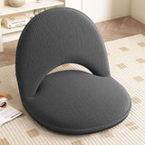 Modern Minimalist Oval Foldable Lambswool Corduroy Accent Chair with Carbon Steel Frame, Armless Backrest, for Living Room