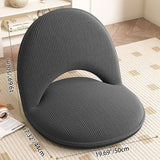 Modern Minimalist Oval Foldable Lambswool Corduroy Accent Chair with Carbon Steel Frame, Armless Backrest, for Living Room