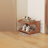 Modern Minimalist Rectangular Bamboo MDF Shoe Storage Rack - 2/3/4/5-Tier Organizer for Living Room