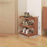 Modern Minimalist Rectangular Bamboo MDF Shoe Storage Rack - 2/3/4/5-Tier Organizer for Living Room