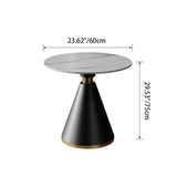 Modern Luxury Frosted Velvet Dining Set with Curved Round Sintered Stone Table & Carbon Steel Frame — 4-Seater