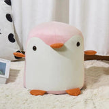 Penguin-Shaped Velvet Sponge Fireproof Board – Contemporary Kids’ Low Stool, Armless for Living Room
