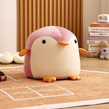 Penguin-Shaped Velvet Sponge Fireproof Board – Contemporary Kids’ Low Stool, Armless for Living Room