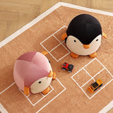 Penguin-Shaped Velvet Sponge Fireproof Board – Contemporary Kids’ Low Stool, Armless for Living Room