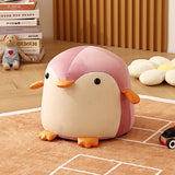Penguin-Shaped Velvet Sponge Fireproof Board – Contemporary Kids’ Low Stool, Armless for Living Room