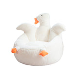 Goose-Shaped Kids Sofa with Faux Rabbit Fur, EPS/EPP Foam Backrest and Armrests – Contemporary Living Room Accent