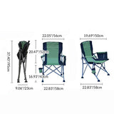 Modern Simplicity Oxford Fabric Foldable Camping Chair with Backrest and Armrests – Carbon Steel Square Frame, Ideal for Garden
