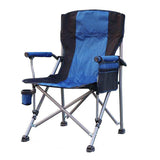 Modern Simplicity Oxford Fabric Foldable Camping Chair with Backrest and Armrests – Carbon Steel Square Frame, Ideal for Garden