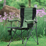Modern Simplicity Oxford Fabric Foldable Camping Chair with Backrest and Armrests – Carbon Steel Square Frame, Ideal for Garden