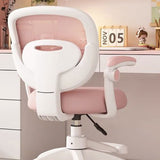 Modern Minimalist Kids Desk Chair – Height-Adjustable, Mid-Back with Backrest, Armrests & Footrest, Fabric/Nylon/Plastic & Stainless Steel for Home Office