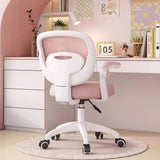 Modern Minimalist Kids Desk Chair – Height-Adjustable, Mid-Back with Backrest, Armrests & Footrest, Fabric/Nylon/Plastic & Stainless Steel for Home Office