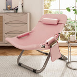 Modern Minimalist Rectangular Recliner with Oxford Cloth Upholstery and Carbon Steel Frame – Living Room Armchair with Armrest and Backrest