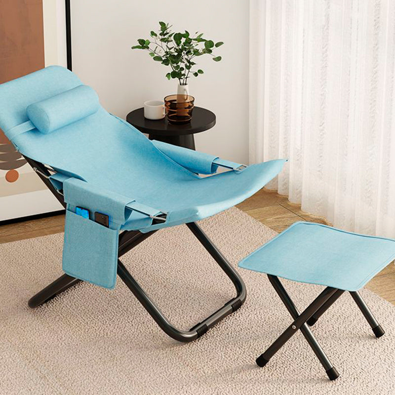 Modern Minimalist Rectangular Recliner with Oxford Cloth Upholstery and Carbon Steel Frame – Living Room Armchair with Armrest and Backrest