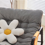 Modern Minimalist Curved Tech-Fabric Rocking Chair with Carbon Steel Frame, Backrest and Armrests for Bedroom