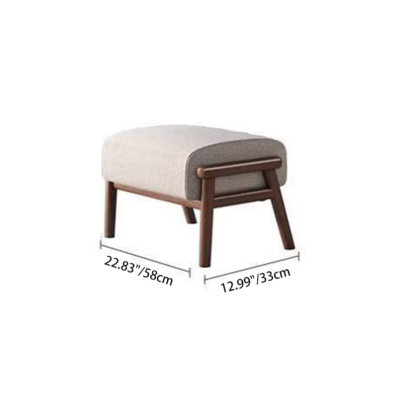 Sleek Oak & Linen Ergonomic Rocking Chair with Armrests - Modern Minimalist Design for Living Room & Bedroom