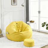 Modern Minimalist Round Cotton-Linen EPS Sofa Backrest & Footrest for Living Room