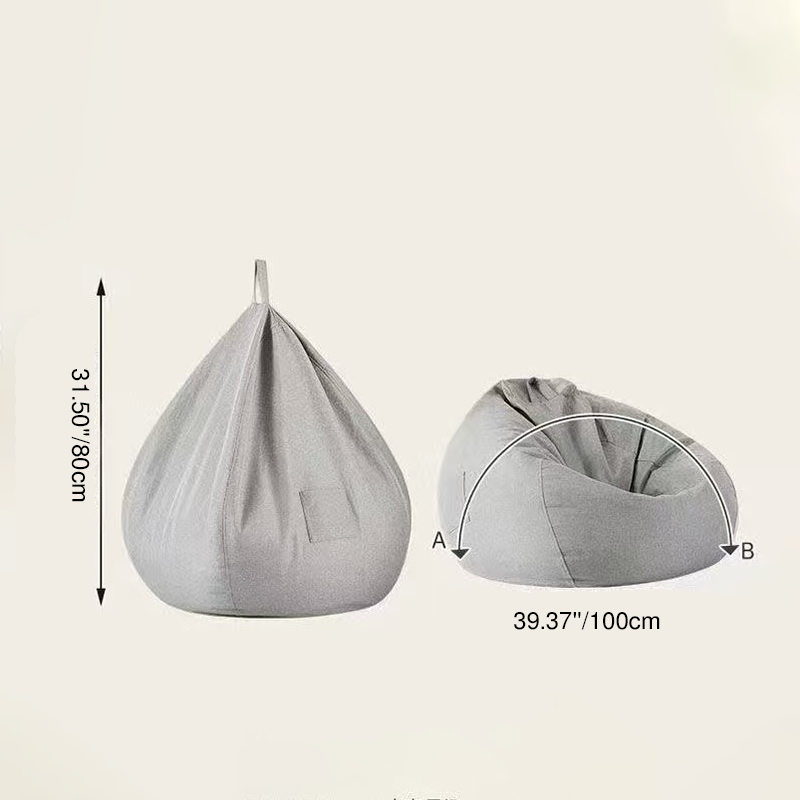 Modern Minimalist Round Cotton-Linen EPS Sofa Backrest & Footrest for Living Room