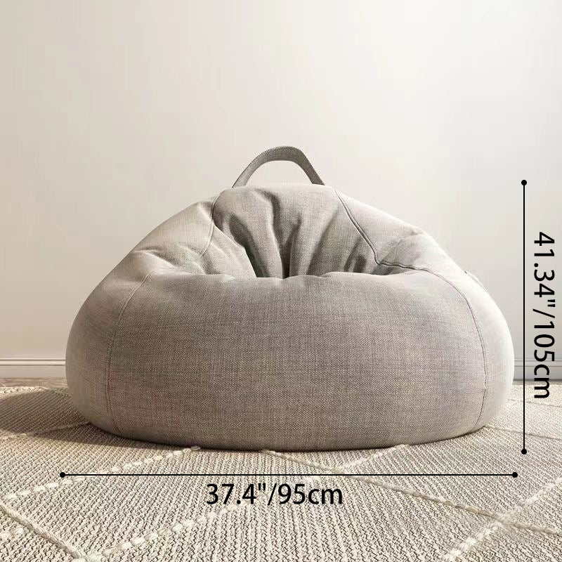 Modern Minimalist Round Cotton-Linen EPS Sofa Backrest & Footrest for Living Room