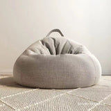 Modern Minimalist Round Cotton-Linen EPS Sofa Backrest & Footrest for Living Room