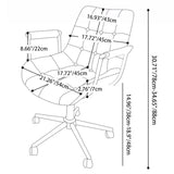 Contemporary Retro Leather Desk Chair – Scratch-Resistant Upholstery, Wooden Panel Accent, Nylon & Steel Base, 360° Swivel, Height-Adjustable with Backrest & Armrests for Home Office