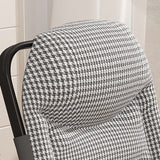 Modern Minimalist Foldable Recliner Chair with Iron Frame, Cotton-Linen Upholstery, Square Backrest & Armrests for Living Room