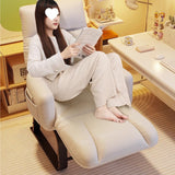Modern Minimalist Square-Rectangular Corduroy Tech Fabric Recliner with Iron Frame, Backrest & Armrests for Living Room